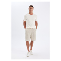 DEFACTO Relax Fit Linen Blend Bermuda Shorts