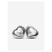 Dámské malé náušnice s motivem srdce a krystalem ve stříbrné barvě VUCH MyHeart Silver