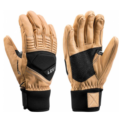 Lyžařské rukavice Leki Progressive Copper S tan-black