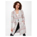 Krémovo-růžový vzorovaný kabát ONLY Annalina