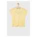 Dětské bavlněné tričko Pepe Jeans žlutá barva