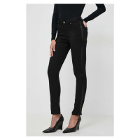 Kalhoty Morgan dámské, černá barva, přiléhavé, high waist