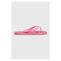 Žabky HUGO Arvel dámské, růžová barva, na plochém podpatku, 50492149