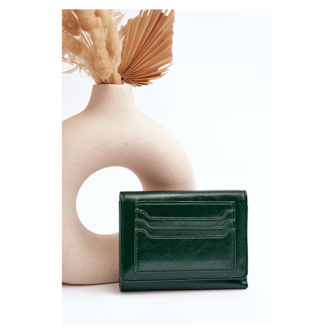 Dámská peněženka vyrobená z tmavě zelené ekokůže Joanela Kesi