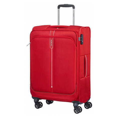 Samsonite Látkový cestovní kufr Popsoda Spinner 66 cm 68/73,5 l - červená