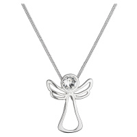 Evolution Group Stříbrný náhrdelník anděl se Swarovski krystalem 32080.1 bílý