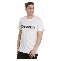 Meatfly pánské tričko MF Logo White | Bílá | 100% bavlna