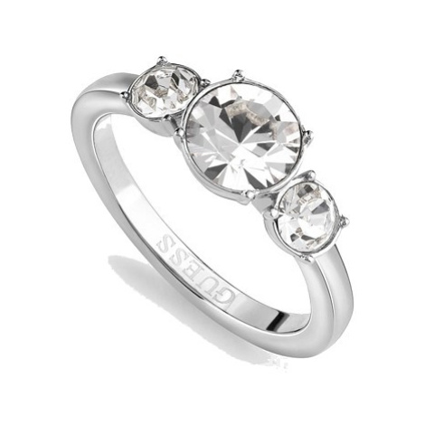 Guess Elegantní ocelový prsten se zirkony JUBR03178JWRH