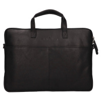 Pánská kožená taška na notebook Greenwood Levone - černá