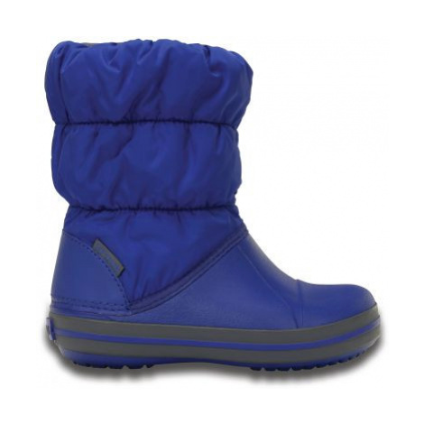 sněhule Crocs Winter Puff boot - cerulean blue/light grey