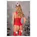 Sexy kostým vánoční set santa Limpid Snowflakes 90604