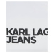 Kabelka karl lagerfeld jeans essential logo baguette bílá