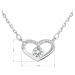 Stříbrný náhrdelník se zirkonem bílé srdce 12008.1