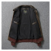 Pánská army bunda vintage z praví kůže s límečkem
