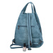 Volnočasový stylový dámský koženkový batoh Angela, světle modrá