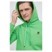 Mikina Tommy Hilfiger pánská, zelená barva, s kapucí, hladká