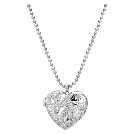 Hot Diamonds Stříbrný srdíčkový náhrdelník s diamantem Memories Heart Locket DP772