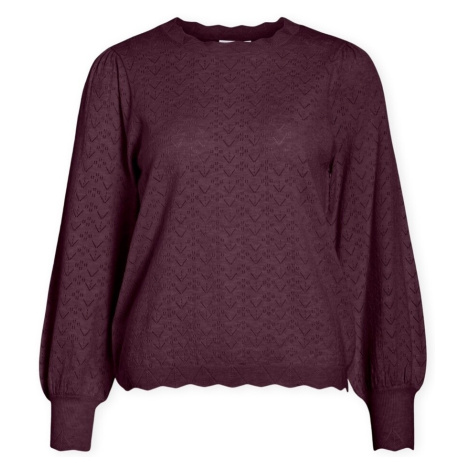 Vila Emi Knit - Fig Bordó