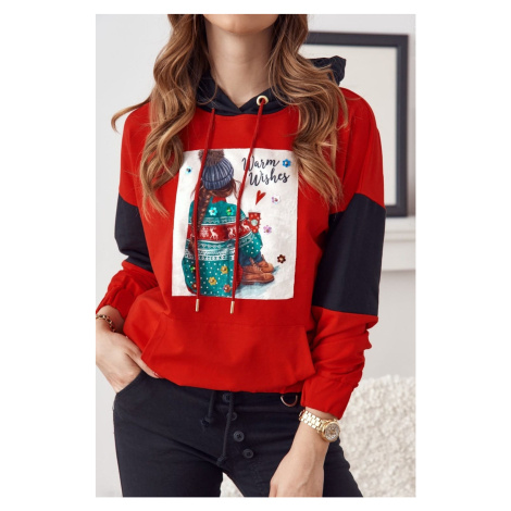 Dámská vánoční mikina s kapucí FASARDI