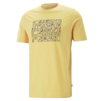 Puma GRAPHICS SUMMER TEE Pánské triko, žlutá, velikost