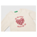 Benetton, T-shirt With Petal Effect Applique