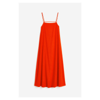 H & M - Strukturované šaty's úzkými ramínky - červená