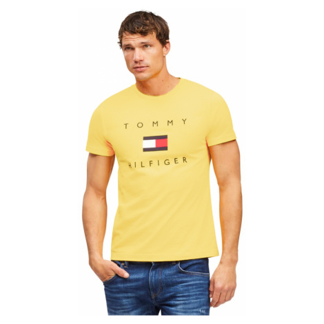 Tommy Hilfiger pánské žluté tričko triko