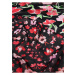 Černo-červený dámský květovaný šátek Desigual Half Floral Rectangle