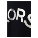 Dětská mikina Michael Kors černá barva, s kapucí, s potiskem