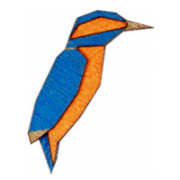 Brož Kingfisher Brooch ze dřeva