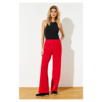 Trendyol Red Wide Leg/Wide Leg Woven Trousers