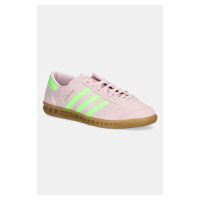 Semišové tenisky adidas Originals Hamburg W dámské, růžová barva, JS0683