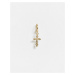 DesignB Exclusive hoop earring in gold with cross pendant