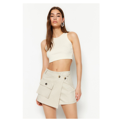 Trendyol Stone Pocket Detailed Woven Short Skirt
