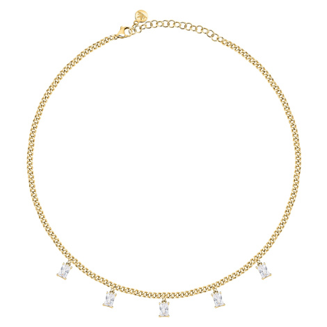 Morellato Elegantní pozlacený náhrdelník s přívěsky Baguette SAVP01