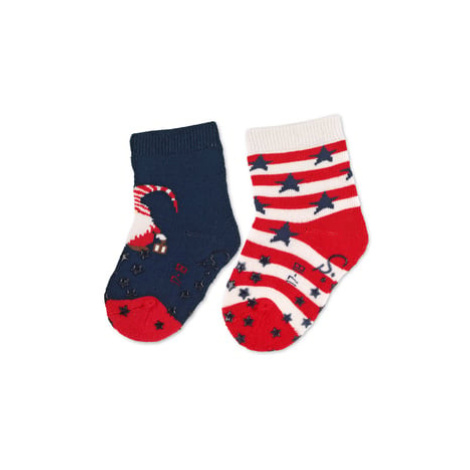 Sterntaler ABS batolecí ponožky Twin Pack Vánoce marine