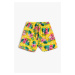 Koton Girls' Yellow Patterned Shorts &; Bermuda
