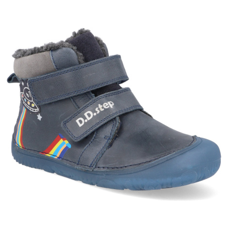 Barefoot dětské zimní boty D.D.step W073-355 modré