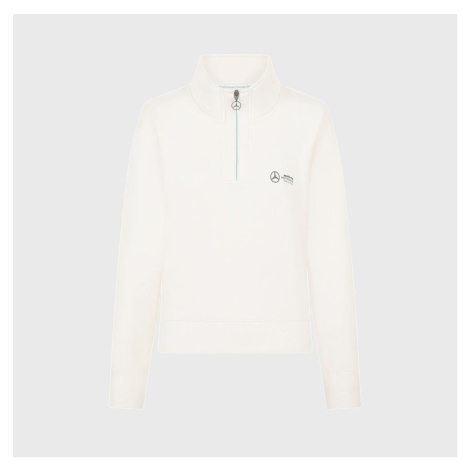 Mercedes AMG Petronas dámská mikina 1/4 Zip Relaxed Fit Off-White F1 Team 2024 Stichd