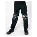 Drexiss Softshellové kalhoty jaro/podzim BLACK-MOON FLOWERS