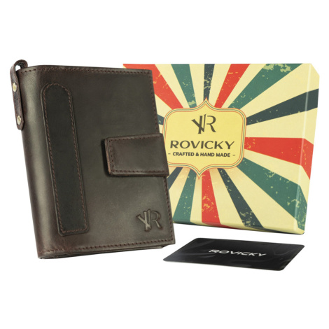 Pánská kožená peněženka v retro stylu Rovicky