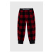 Dětské pyžamové kalhoty Abercrombie & Fitch červená barva