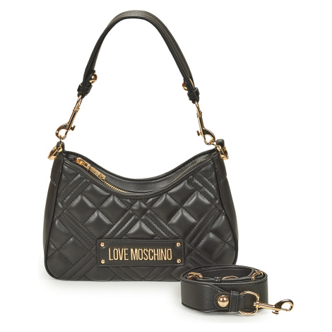 Love Moschino LAMINATED QUILTED BAG JC4152 Černá