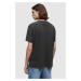 Bavlněné tričko AllSaints Dimension černá barva, s potiskem