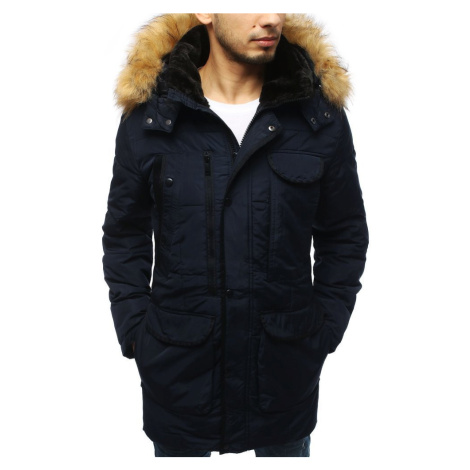 Pánská bunda zimní prošívaná TX3839 - MODRÁ DStreet