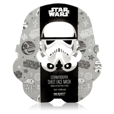 Mad Beauty Star Wars Storm Trooper hydratační plátýnková maska s výtažkem zeleného čaje 25 ml