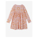 Světle růžové holčičí vzorované krátké šaty Reima Itikaton