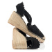 Espadrilky karl lagerfeld kamini mid ankle tie cut-out černá