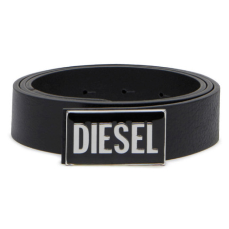 Opasek diesel diesel logo b-glossy belt černá