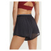 Tréninkové šortky Reebok černá barva, hladké, medium waist, 100205794